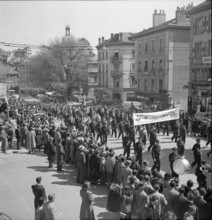 May Day rallies in Lausanne 1951
