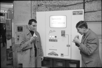 Milk vending machine, 1963