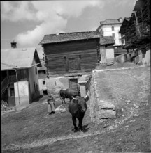 Mountain village St. Luc, Valais, in 1941