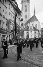 Students at Corpus Christi Procession in Friborg 1941