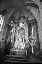 Baroque interior of Laufenburg church 1968