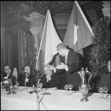 Reception of federal council Hans Streuli, 1953