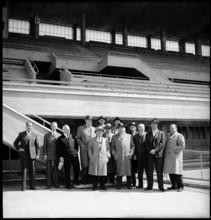 WC 1954: FIFA committee inspecting Pontaise stadium