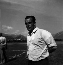 Glacier pilot Hermann Geiger, Sion 1955