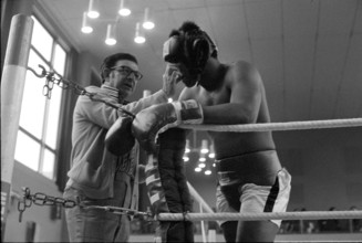 Muhammad Ali, born Cassius Marcellus Clay Jr. training in Zurich 1971