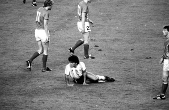Football WC 1982: Belgium - Argentina; Maradona