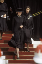 Lady Diana at funeral of Grace in Monaco 1982
