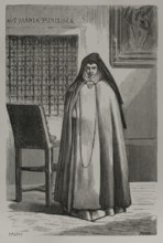 Sor Patrocinio, so-called also known as ""the nun of the wounds"" (1811-1891). Spanish nun of the
