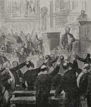 Franco-Prussian War (1870-1871). War declaration. Session of the French Senate of 15 July 1870.