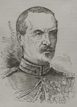 Charles Auguste Frossard (1807-1875). French general. Portrait. Engraving. ""Historia de la Guerra