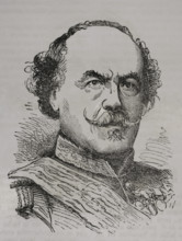 Francois Certain de Canrobert (1809-1895). Marshal of France. Portrait. Engraving. ""Historia de la