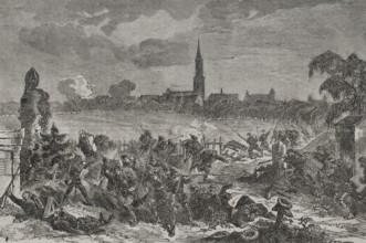 Franco-Prussian War (1870-1871). Siege of Strasbourg (15 August-28 September 1870). Combat between