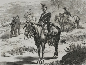 French Army. Chasseurs d'Afrique. Light cavalry corps in the French Army of Africa (Armee