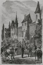 Franco-Prussian War. Napoleon III surrendering to King Wilhelm I of Prussia after being defeated. 2
