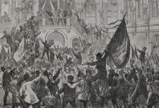 History of France. On Sunday 4 September 1870, Leon Gambetta (1838-1882), member of the government