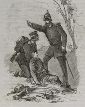 Franco-Prussian War (1870-1871). Prussian Military Medical Corps doctor. Engraving. ""Historia de