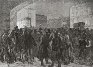 Franco-Prussian War (1870-1871). France. Aspect of the city of Marseille on receiving telegrams