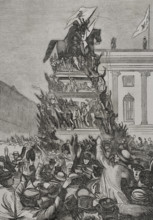 Franco-Prussian War (1870-1871). Berlin, 3 September 1870. The monument to Frederick the Great