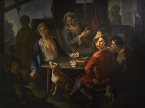 Giacomo Francesco Cipper (1664-1736). Austrian painter. The Cardsharps. Oil on canvas. Ala Ponzone