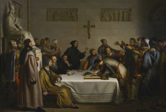 Giuseppe Diotti (1779-1846). Italian painter. The Oath of Pontida, 1836-1837. Painting that depicts