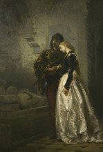 Tranquillo Cremona (1837-1878). Italian painter. A Visit to Romeo and Juliet's Grave, 1862. Oil on