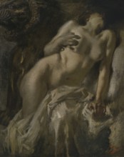 Gaetano Previati (1852-1920). Italian painter. Cleopatra, 1888. Oil on canvas, 78 x 64 cm. Modern