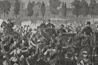 William I (1797-1888). King of Prussia (1861-1888) and Emperor of Germany (1871-1888). Arrival of