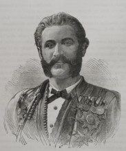 Nicholas I Mirkov Petrovic-Njegos (1841-1921). Prince of Montenegro (1860-1910) and king