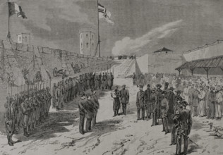 Russo-Turkish War (1877-1878). Thessaloniki. Degradation of Muslim authorities. Engraving. ""La