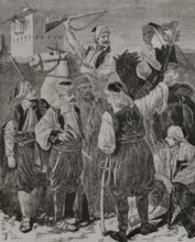 Russo-Turkish War (1877-1878). Ottoman irregular troops, the bashi-bazouk. Engraving. ""La Guerra