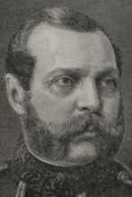 Alexander II of Russia (1818-1881). Czar of the Russian Empire (1855-1881). Portrait. Engraving.