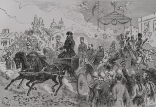 Russo-Turkish War (1877-1878). Entry of Tsar Alexander II of Russia (1818-1881) into Ploiesti