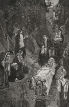 Russo-Turkish War (1877-1878). Transport of a mortally wounded Montenegrin leader. Montenegro was