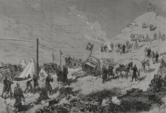 Russo-Turkish War (1877-1878). Balkan Pass. Taking of the St. Nicholas redoubt by the Russian Army.
