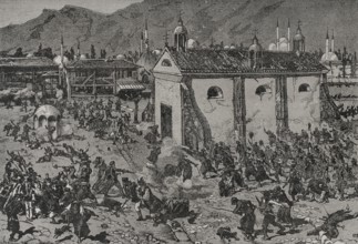 Russo-Turkish War (1877-1878). Yeni-Zaghra. Slaughter of Bulgarians executed by the Turks on 15