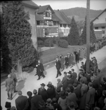 WWII: Burial of the bombing victims, Rafz 1945