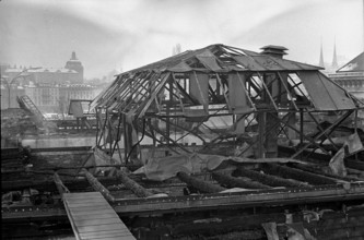 Fire at Lucerne Central Station in 1971