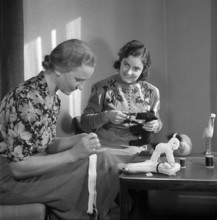 Women sewing stuffed animals, 1941