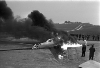 New fire extinguishing procedure at Kloten Airport 1968