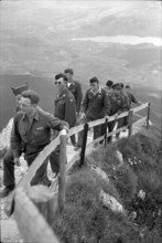 After WWII: American soldiers on Mount Pilatus, 1945