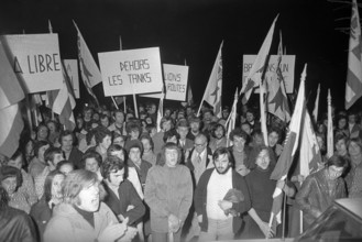 Demonstrators at the Béliers rally in Reconvilier, 1972