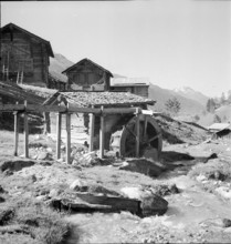 Münster VS: Stream and mill wheel; 1941