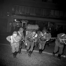 Civil defense exercise in Lausanne, 1958