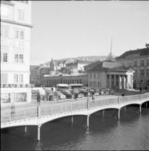 Meat hall on Limmatquai, 1950