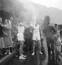 Olympic Games London 1948: the Olympic flame in Vaud