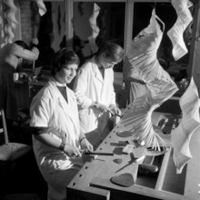 Provisional VZJ 1957: Decorative object made of paper, mobile cutting