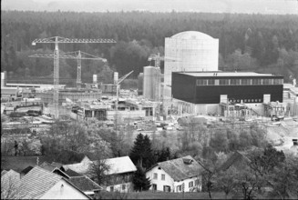 Beznau nuclear power plant under construction in 1968