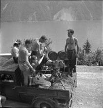 Matura trip; filming 1942