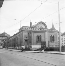 Meat hall at Limmatquai, 1952