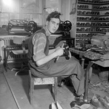 Willi Heuberger, shoemaker apprentice; 1959
